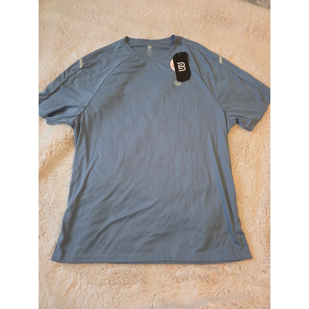 Men's Blue Moisture Wicking Fishing, Hiking, Outdoor Raglan Tee UPF 50+ XL NWT